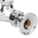 SABA SF1001 - Commercial Pull Down 2-Handle Wall Mount Pre-Rinse Spray Utility Kitchen Faucet