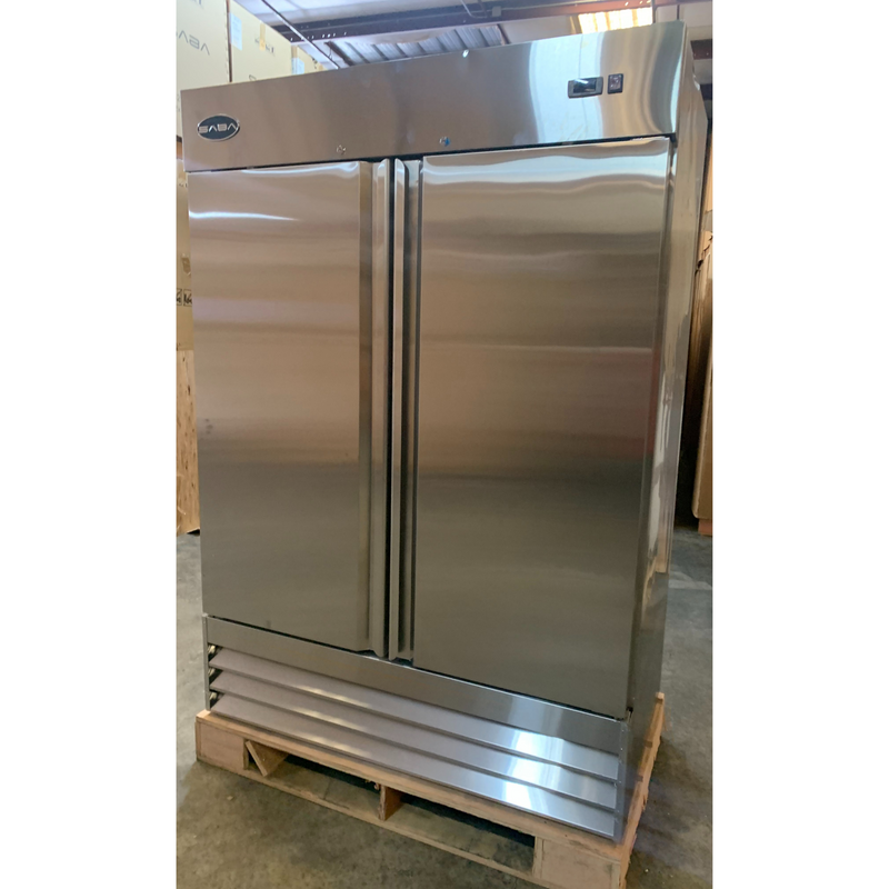 SABA S-47F - Two Door Commercial Reach-In Stainless Steel Freezer (1A)