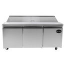 SABA SPS-72-18 - 72" Three Door Commercial Sandwich Prep Table with 18 Pans