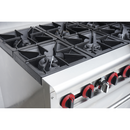 SABA GR60-G24 - Commercial Gas Range (6 Burner) with 24" Gas Griddle & Bottom Oven