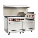 SABA GR60-GS24 - Commercial Gas Range (6 Burner) with 24" Gas Griddle, Broiler & Bottom Oven