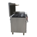 SABA GR60-GS24 - Commercial Gas Range (6 Burner) with 24" Gas Griddle, Broiler & Bottom Oven