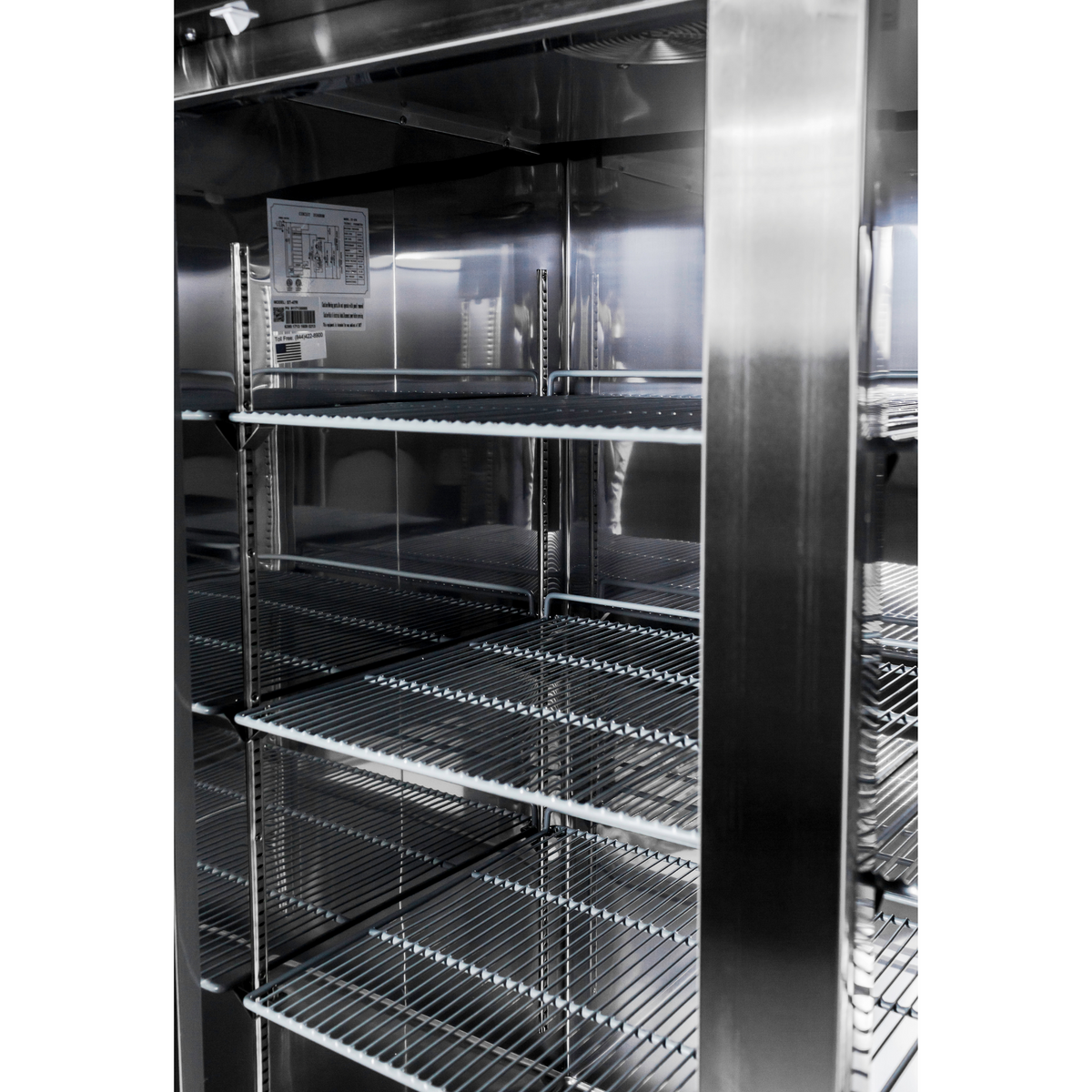 SABA S-47F - Two Door Commercial Reach-In Stainless Steel Freezer