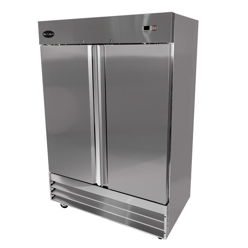 SABA S-47R - Two Door Commercial Reach-In Stainless Steel Cooler