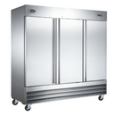 SABA S-72R - Three Door Commercial Reach-In Stainless Steel Cooler