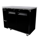 SABA SBB-24-48B - 24" Depth 48" Two Door Commercial Back Bar Cooler (Black)