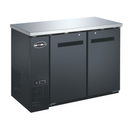 SABA SBB-24-48B - 24" Depth 48" Two Door Commercial Back Bar Cooler (Black)