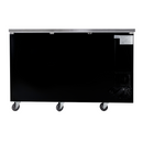 SABA SBB-24-48G - 24' Depth 48" Two Glass Door Commercial Back Bar Cooler (Black)