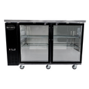 SABA SBB-24-48G - 24' Depth 48" Two Glass Door Commercial Back Bar Cooler (Black)