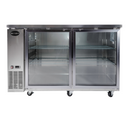 SABA SBB-24-48GSS - 24" Depth 48" Two Glass Door Commercial Back Bar Cooler (Stainless Steel)