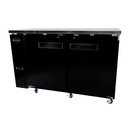 SABA SBB-24-60B - 24" Depth 60" Two Door Commercial Back Bar Cooler (Black)