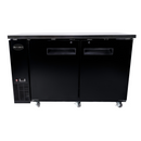 SABA SBB-24-60B - 24" Depth 60" Two Door Commercial Back Bar Cooler (Black)