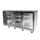 SABA SBB-24-72GSS - 24" Depth 72" Three Glass Door Commercial Back Bar Cooler (Stainless Steel)