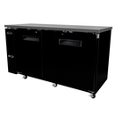 SABA SBB-27-69B - 27" Depth 69" Two Door Commercial Back Bar Cooler (Black)
