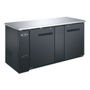 SABA SBB-27-69B - 27" Depth 69" Two Door Commercial Back Bar Cooler (Black)