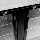 SABA SBB-27-69G - 27" Depth 69" Two Glass Door Commercial Back Bar Cooler (Black)
