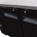 SABA SBB-27-90B - 27" Depth 90" Three Door Commercial Back Bar Cooler (Black)