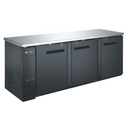 SABA SBB-27-90B - 27" Depth 90" Three Door Commercial Back Bar Cooler (Black)