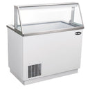 Commercial Chest Freezer Ice Cream Dipping Cabinet Display Case in White