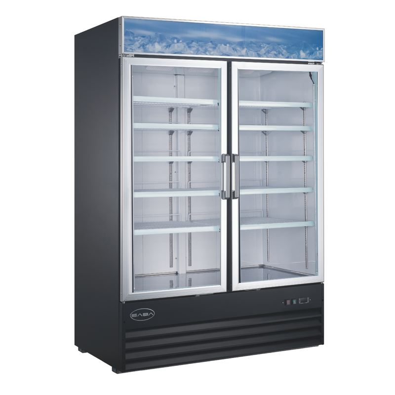 SABA SM-45F - Two Glass Door Commercial Merchandiser Freezer