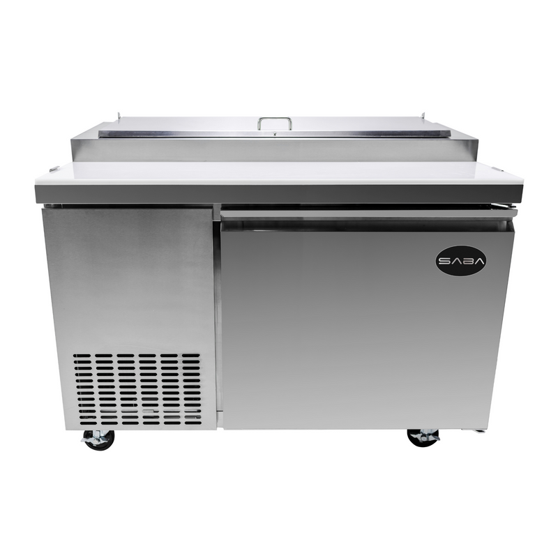 SABA SPP-44-6 - 44" One Door Commercial Pizza Prep Table with 6 Pans