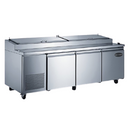 SABA SPP-91-12 - 91" Three Door Commercial Pizza Prep Table with 12 Pans