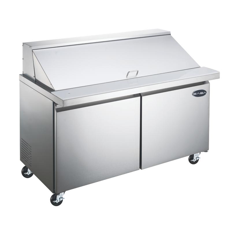 SABA SPS-36-15M - 36" Two Door Commercial Mega-Top Sandwich Prep Table with 15 Pans
