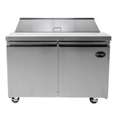 SABA SPS-48-12 - 48" Two Door Commercial Sandwich Prep Table with 12 Pans