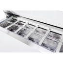SABA SPS-48-12 - 48" Two Door Commercial Sandwich Prep Table with 12 Pans