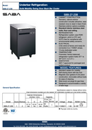 SABA SBB-27-23B - 27" Depth 23" One Door Commercial Back Bar Cooler (Black) Spec