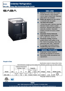 SABA SBC-25B - 26" Commercial Bottle Cooler Specs