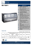 SABA SCGG-78 - 82" Curved Glass Commercial Deli Case Specs