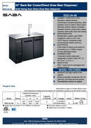 SABA SDD-24-48 - 24" Depth 48" Direct Draw Commercial Beer Dispenser Specs