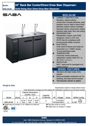 SABA SDD-24-60 - 24" Depth 60" Direct Draw Commercial Beer Dispenser Specs