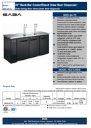 SABA SDD-24-72 - 24" Depth 72" Direct Draw Commercial Beer Dispenser Specs
