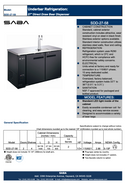 SABA SDD-27-58 - 58" Two Door Commercial Draft Beer Dispenser Specs