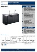 SABA SDD-27-69 - 69" Two Door Commercial Draft Beer Dispenser Specs