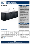 SABA SDD-27-90 - 90" Three Door Commercial Draft Beer Dispenser Specs