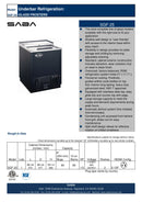 SABA SGF-25 - Commercial Glass Froster Specs